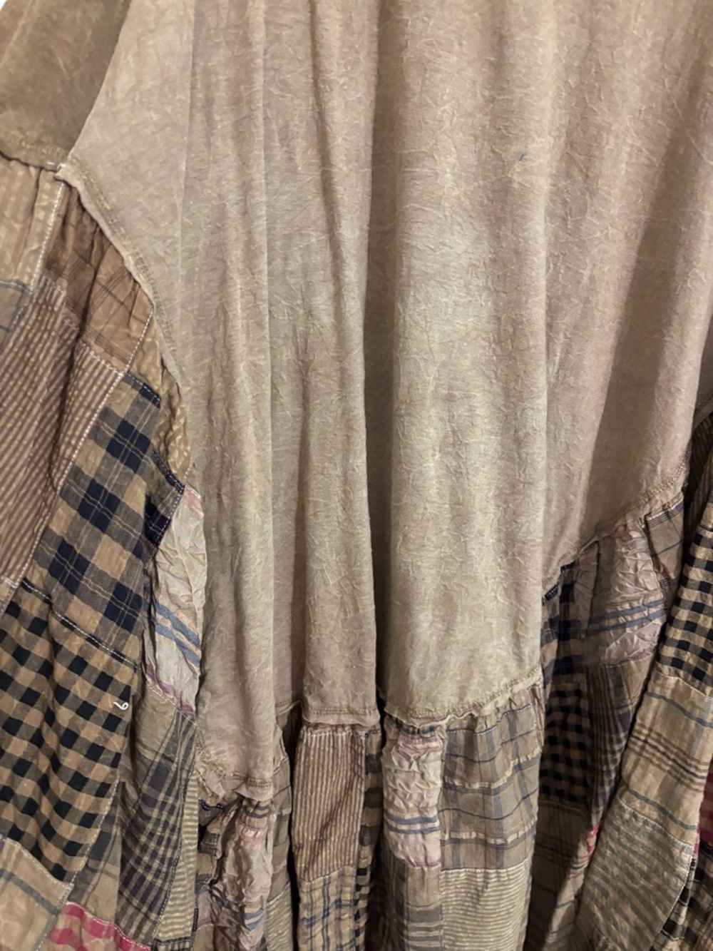 Boho Patchwork Brown Women’s top:dress/tunic - Picture 4 of 6